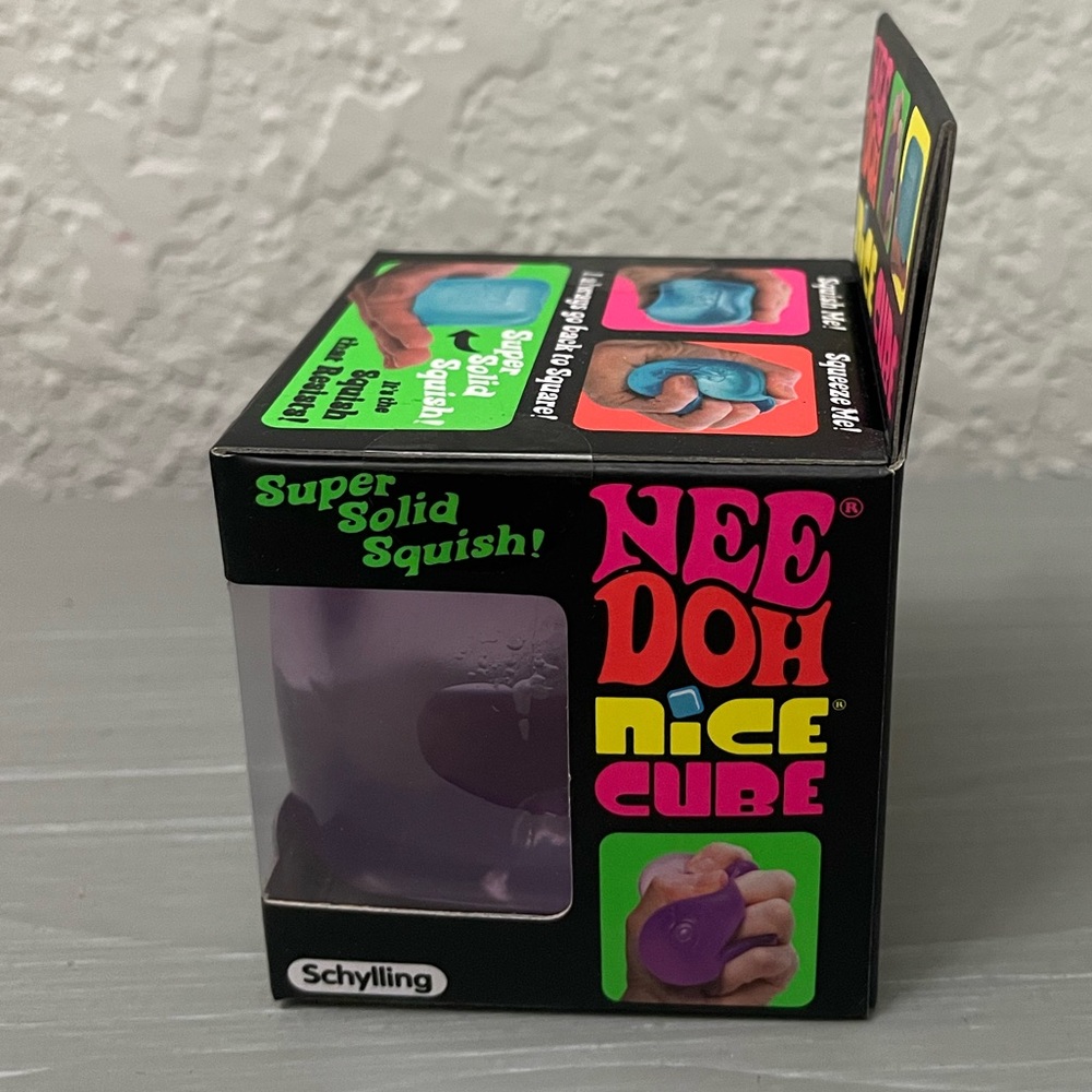 NeeDoh Nice Cube Super Solid Squish - Purple NWT Brand New - Picture 2 of 4